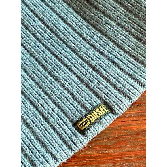 DIESEL Blue Knit Skull Cap Beanie sz OS - Picture 7 of 8